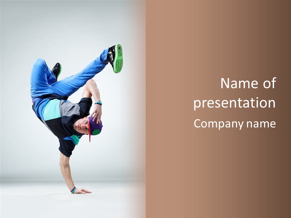 Rapper Pose Performer PowerPoint Template