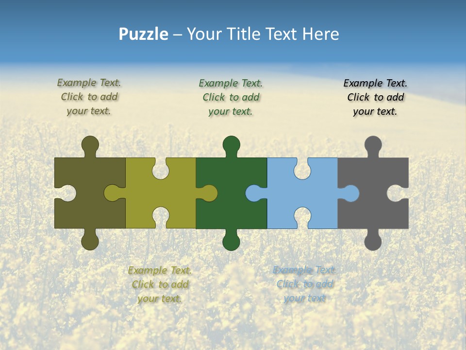 Canola Sun Gold PowerPoint Template