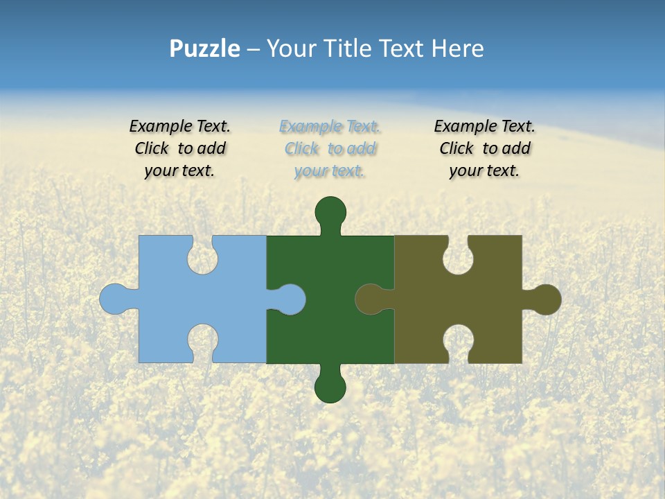 Canola Sun Gold PowerPoint Template