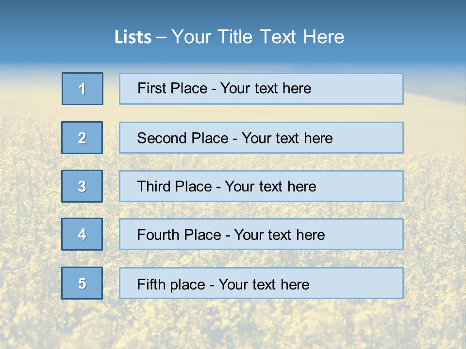 Canola Sun Gold PowerPoint Template