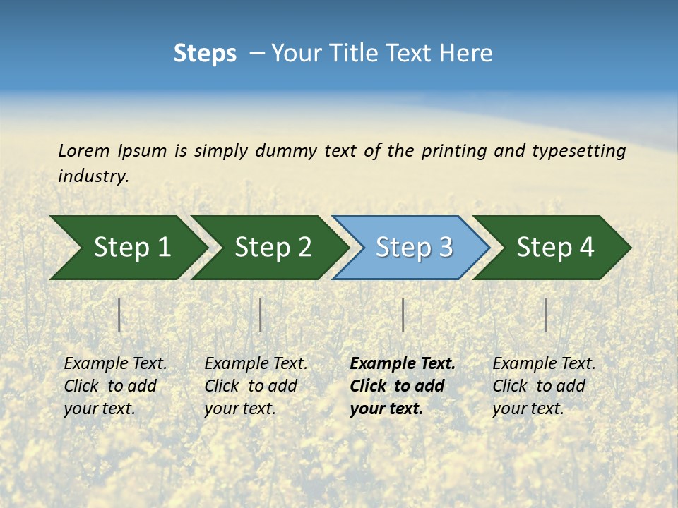 Canola Sun Gold PowerPoint Template