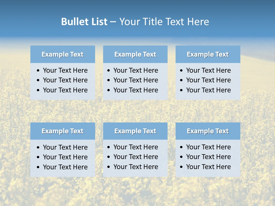 Canola Sun Gold PowerPoint Template