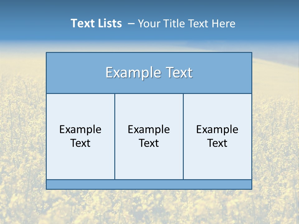 Canola Sun Gold PowerPoint Template
