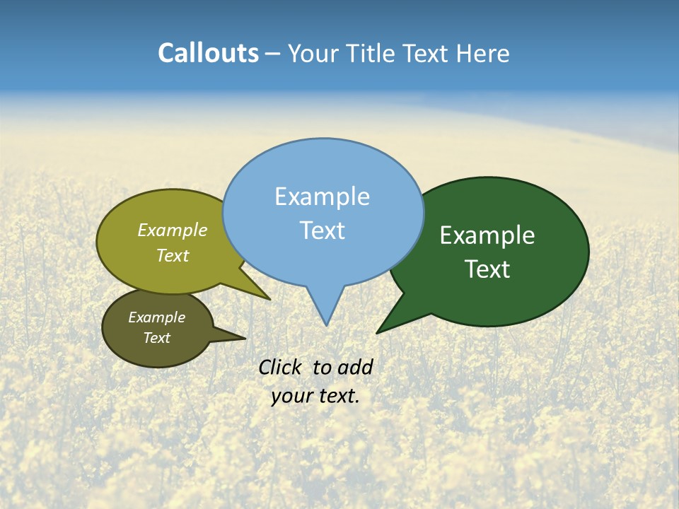 Canola Sun Gold PowerPoint Template