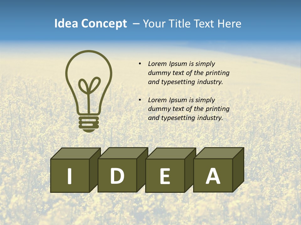Canola Sun Gold PowerPoint Template
