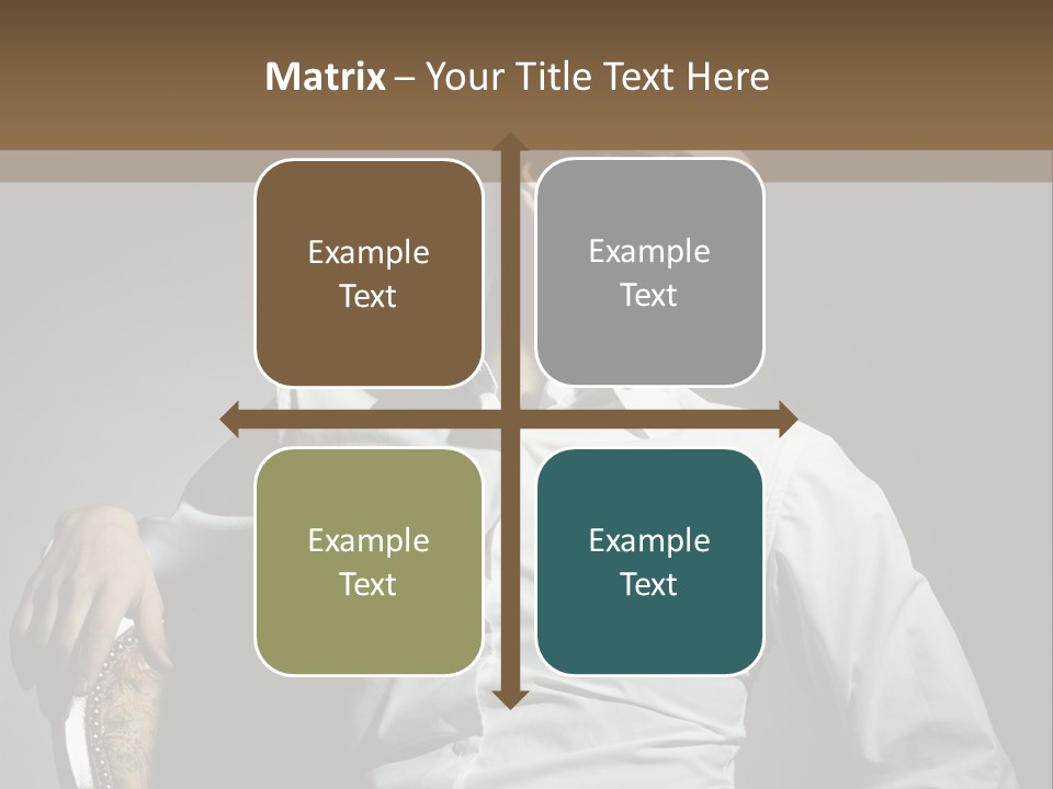 Glasses Dress Pose PowerPoint Template