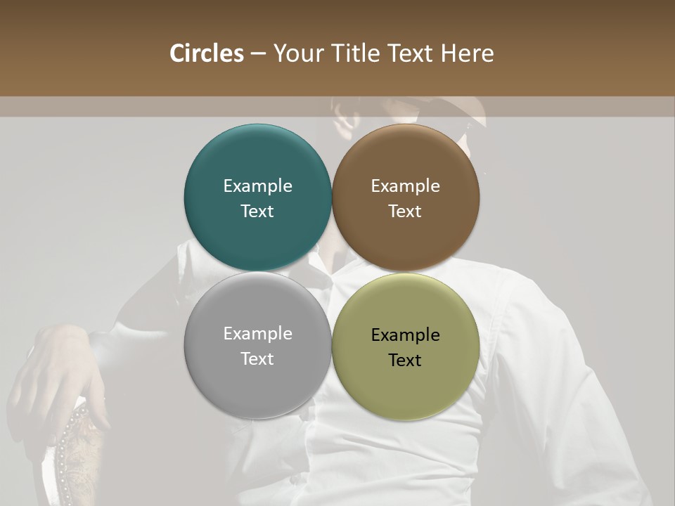 Glasses Dress Pose PowerPoint Template