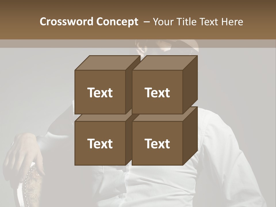 Glasses Dress Pose PowerPoint Template