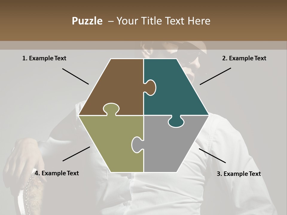 Glasses Dress Pose PowerPoint Template