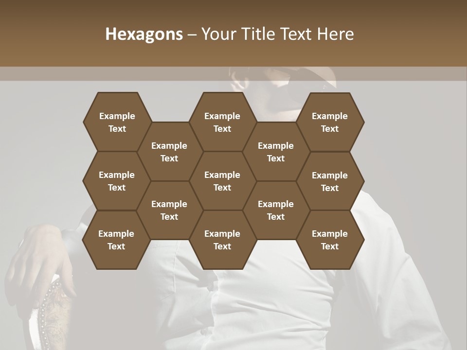 Glasses Dress Pose PowerPoint Template