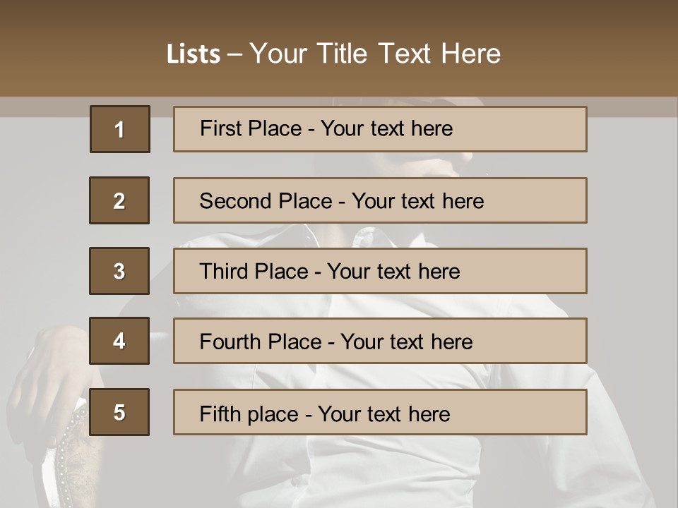 Glasses Dress Pose PowerPoint Template