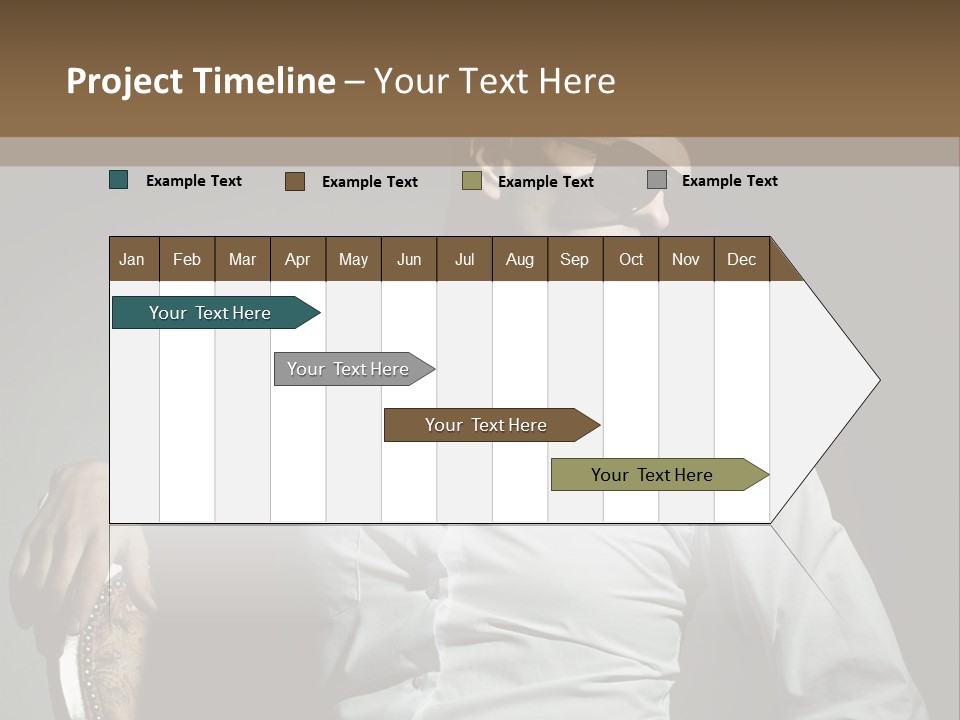 Glasses Dress Pose PowerPoint Template