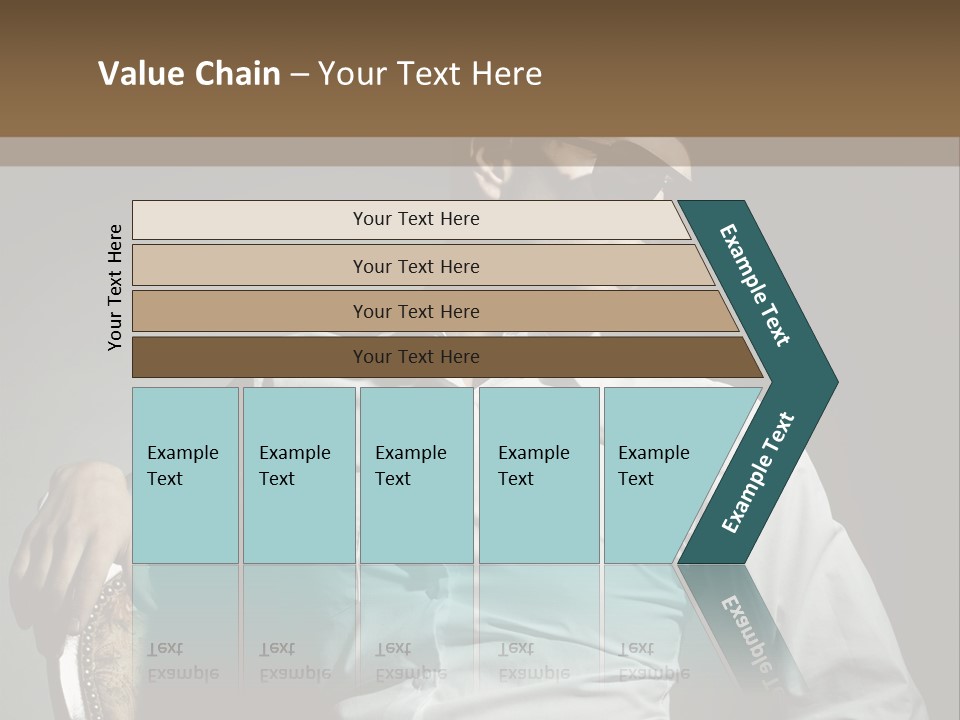 Glasses Dress Pose PowerPoint Template