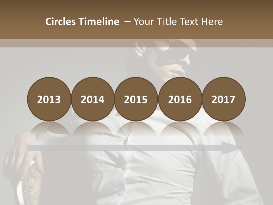 Glasses Dress Pose PowerPoint Template