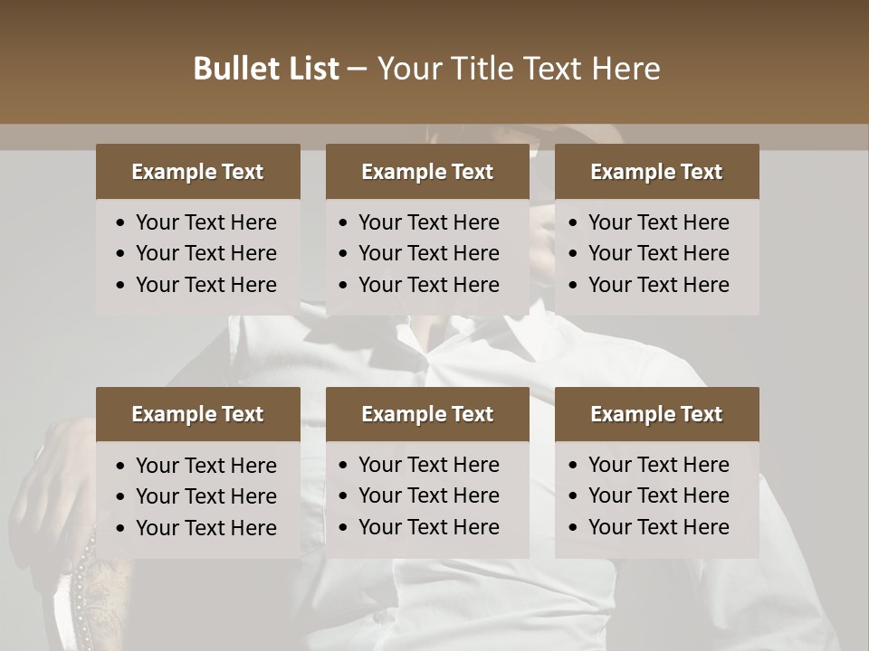 Glasses Dress Pose PowerPoint Template