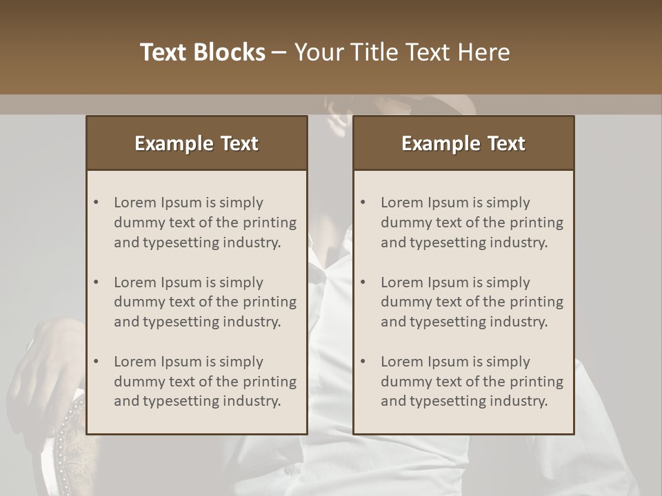 Glasses Dress Pose PowerPoint Template