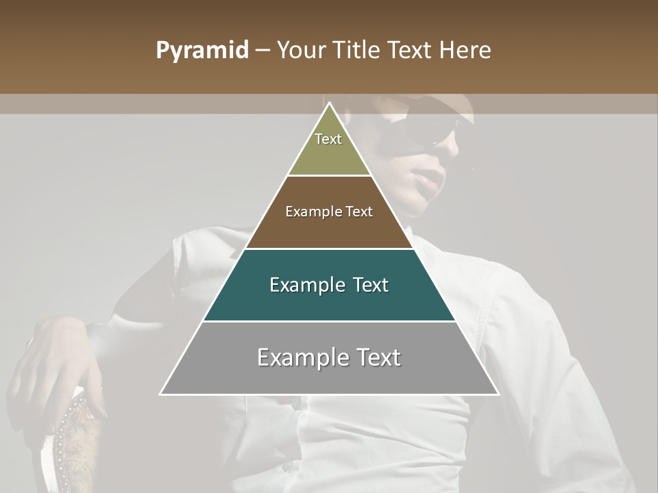 Glasses Dress Pose PowerPoint Template