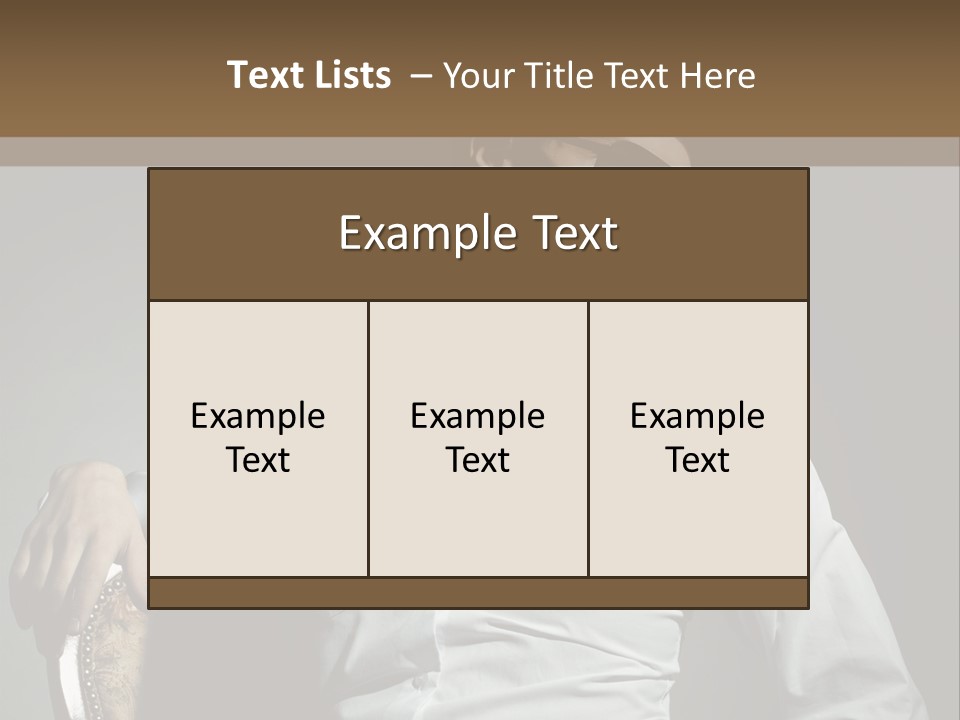 Glasses Dress Pose PowerPoint Template