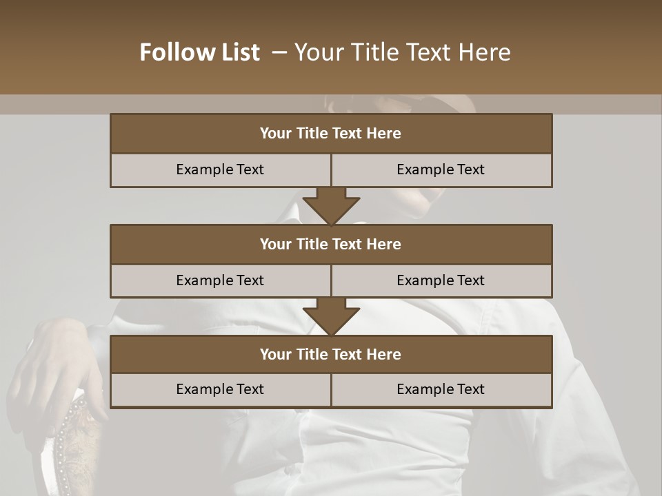 Glasses Dress Pose PowerPoint Template