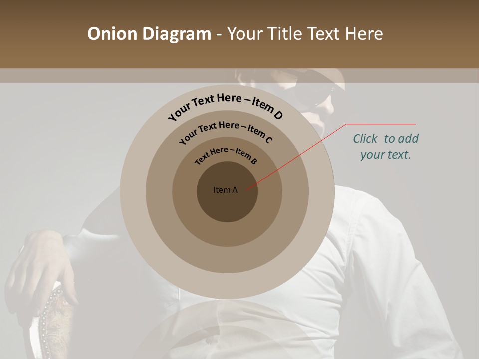 Glasses Dress Pose PowerPoint Template