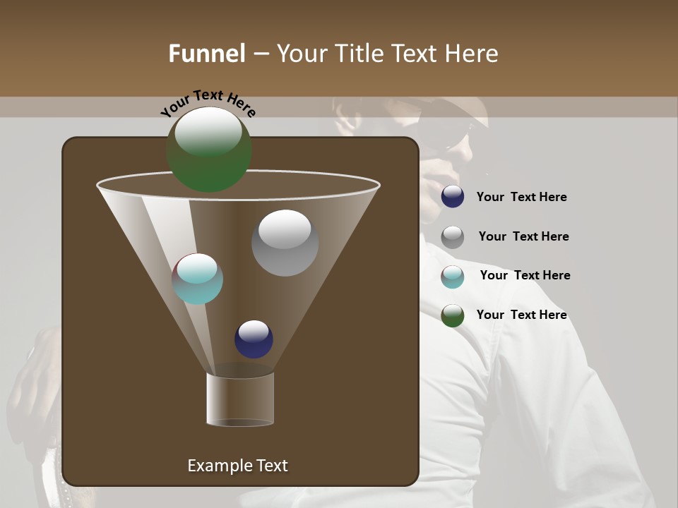Glasses Dress Pose PowerPoint Template