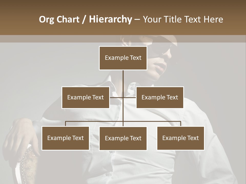 Glasses Dress Pose PowerPoint Template