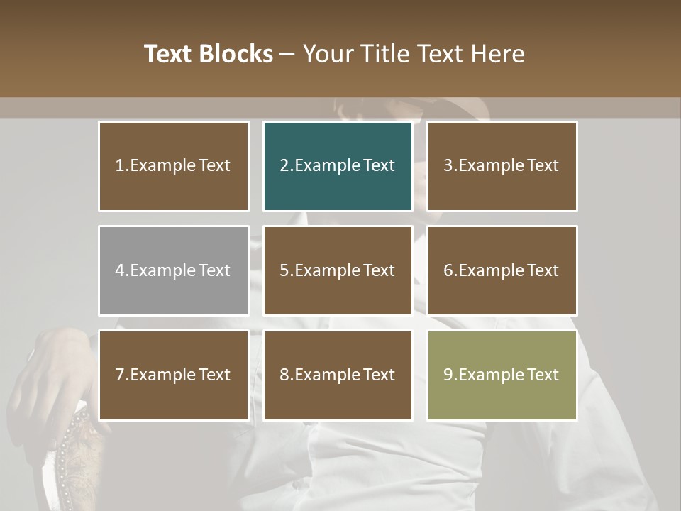 Glasses Dress Pose PowerPoint Template