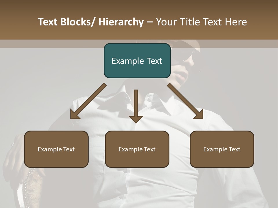 Glasses Dress Pose PowerPoint Template