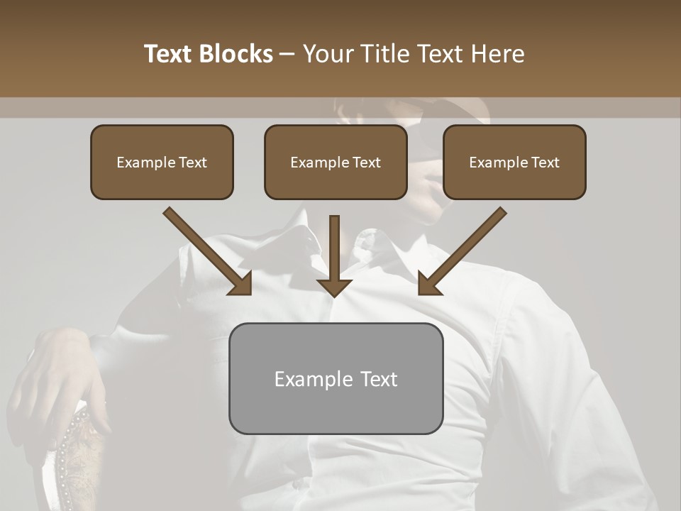 Glasses Dress Pose PowerPoint Template