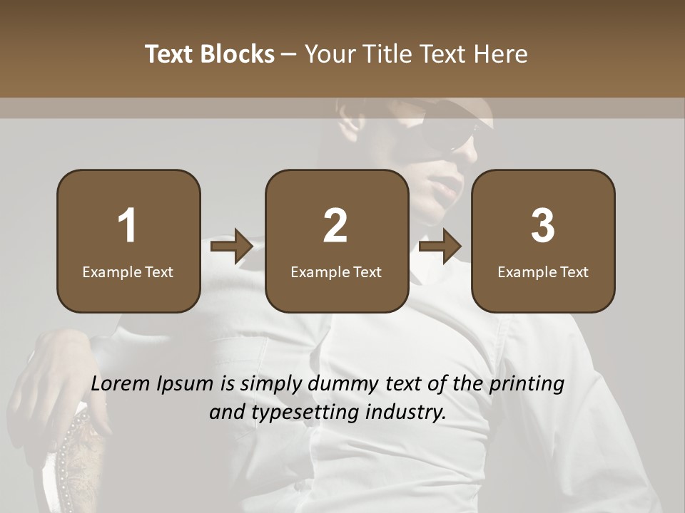 Glasses Dress Pose PowerPoint Template