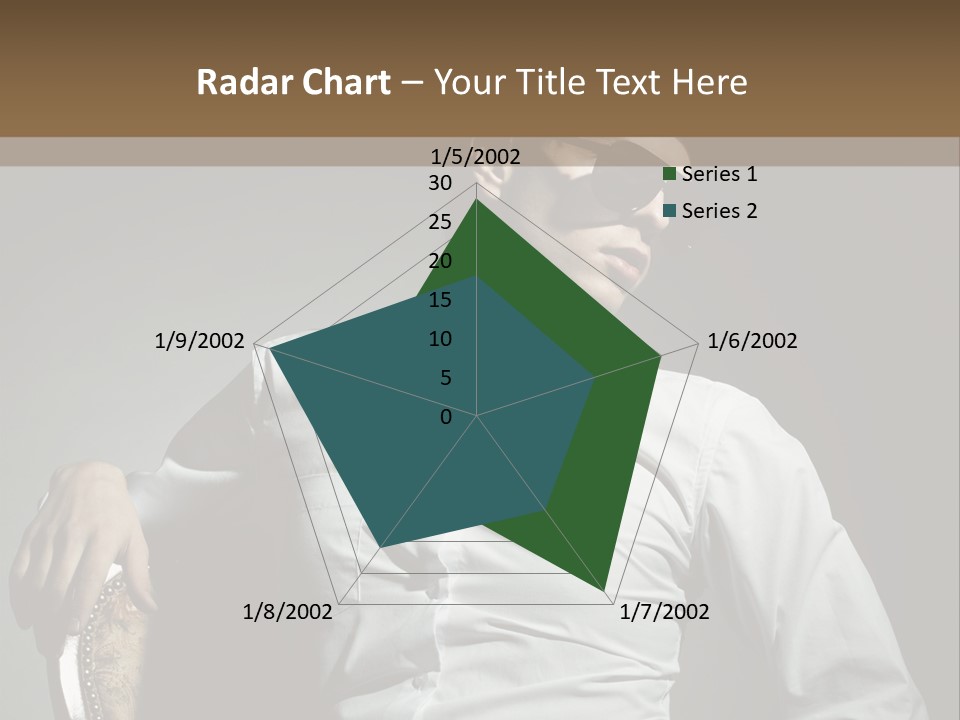 Glasses Dress Pose PowerPoint Template