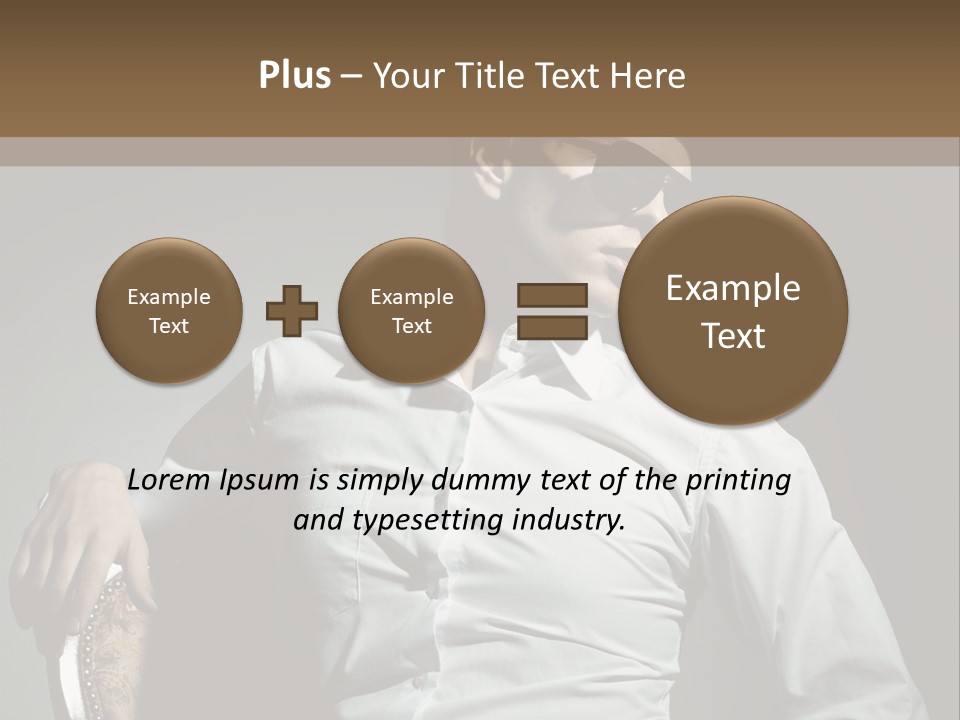 Glasses Dress Pose PowerPoint Template