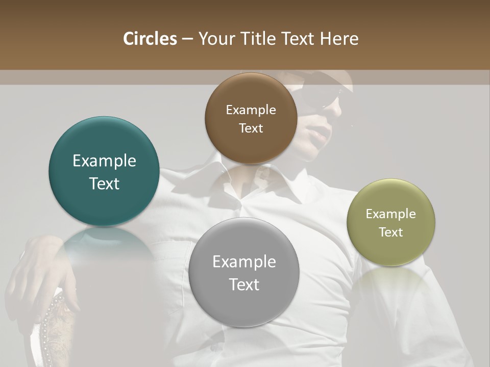 Glasses Dress Pose PowerPoint Template