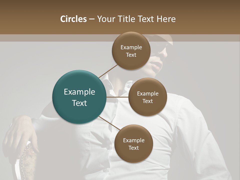 Glasses Dress Pose PowerPoint Template