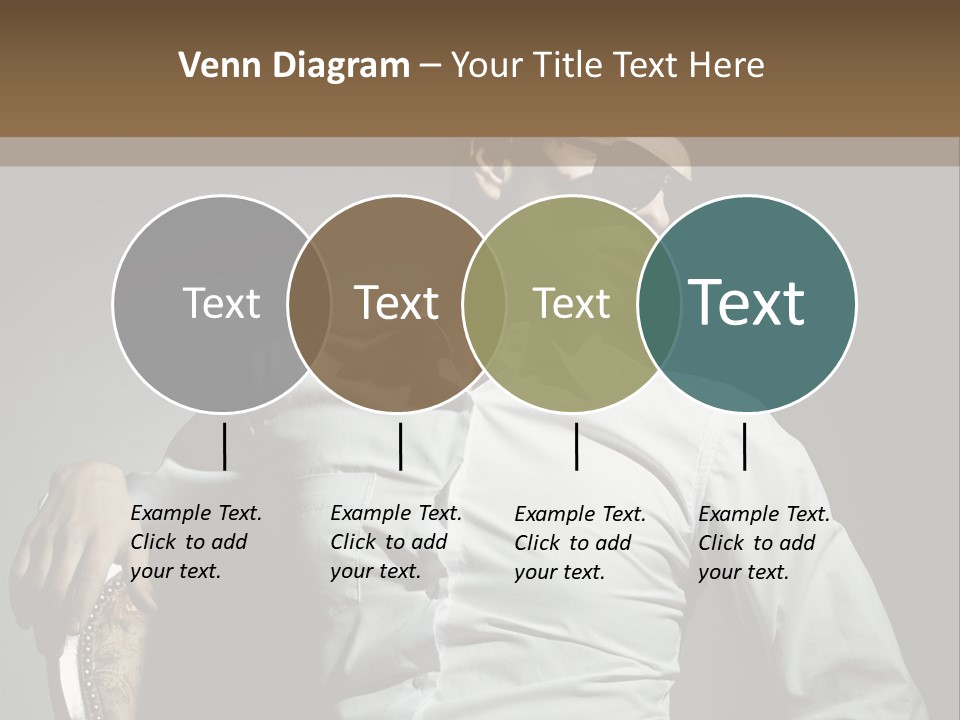 Glasses Dress Pose PowerPoint Template