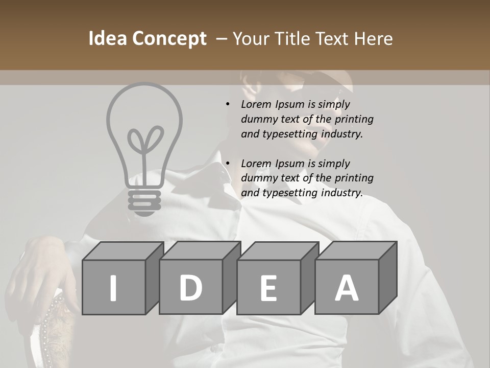 Glasses Dress Pose PowerPoint Template