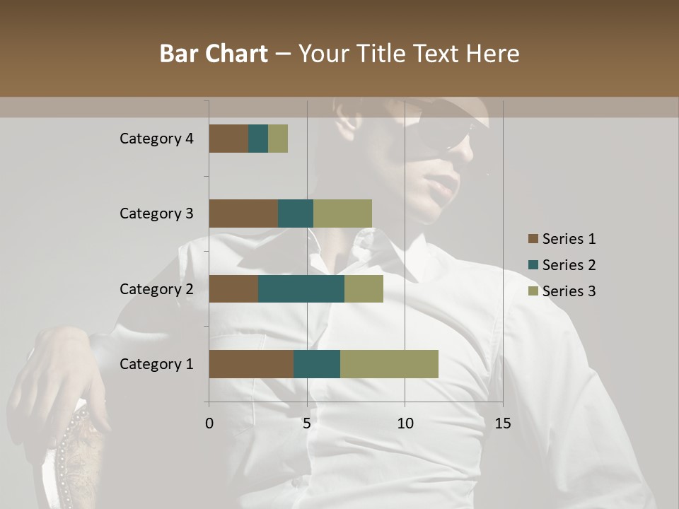 Glasses Dress Pose PowerPoint Template