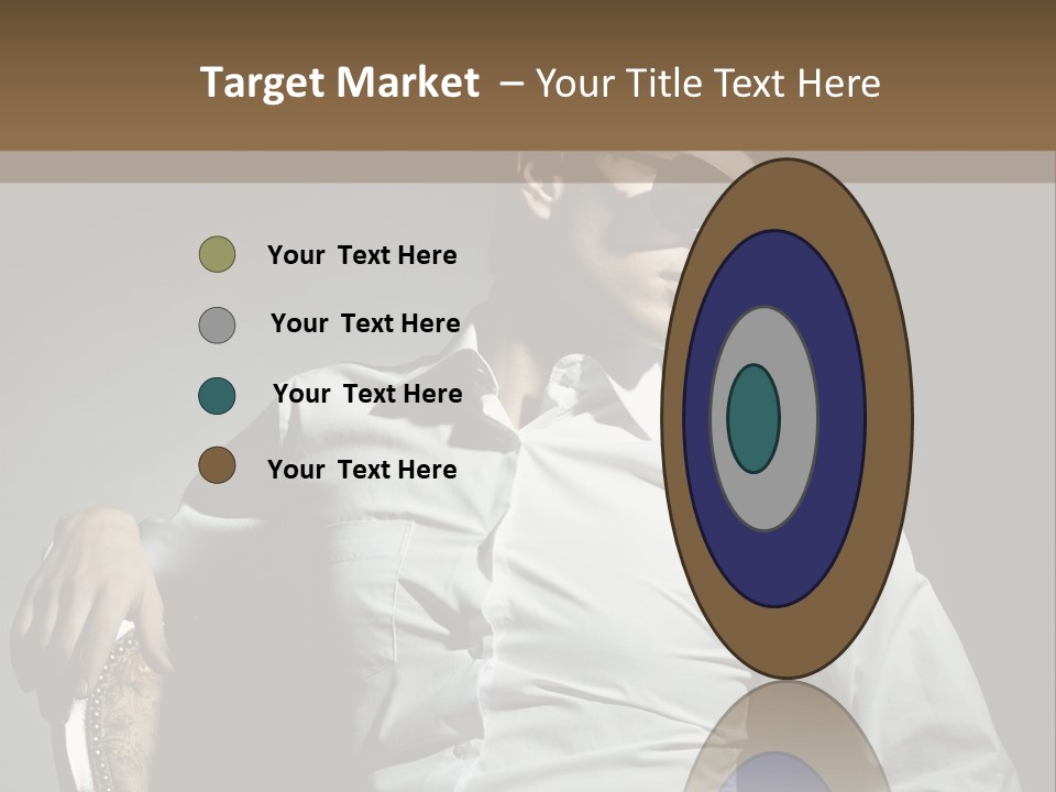 Glasses Dress Pose PowerPoint Template