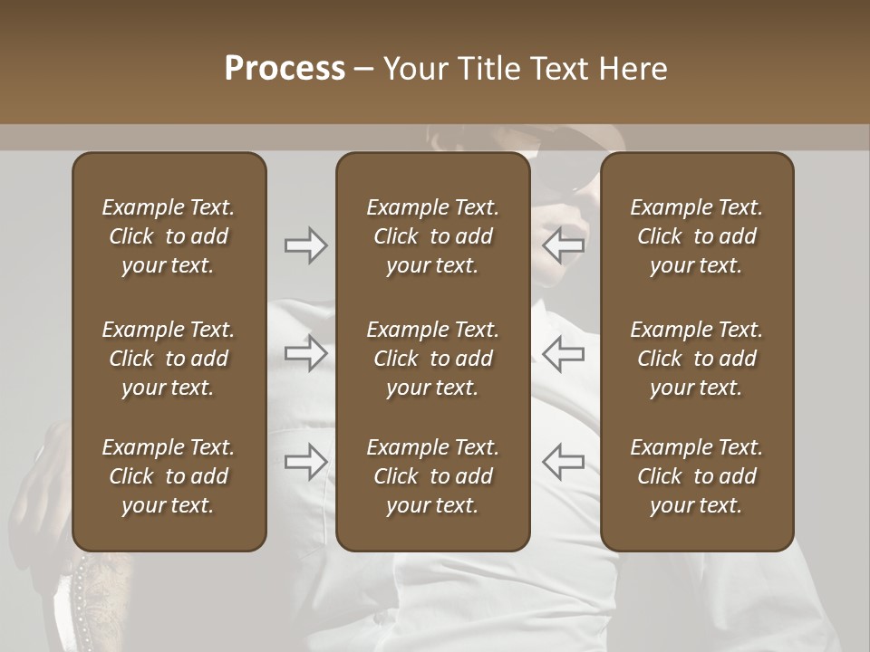 Glasses Dress Pose PowerPoint Template