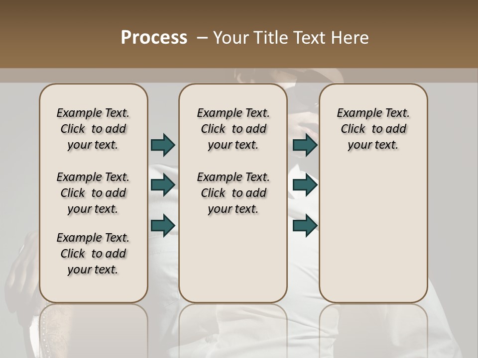 Glasses Dress Pose PowerPoint Template