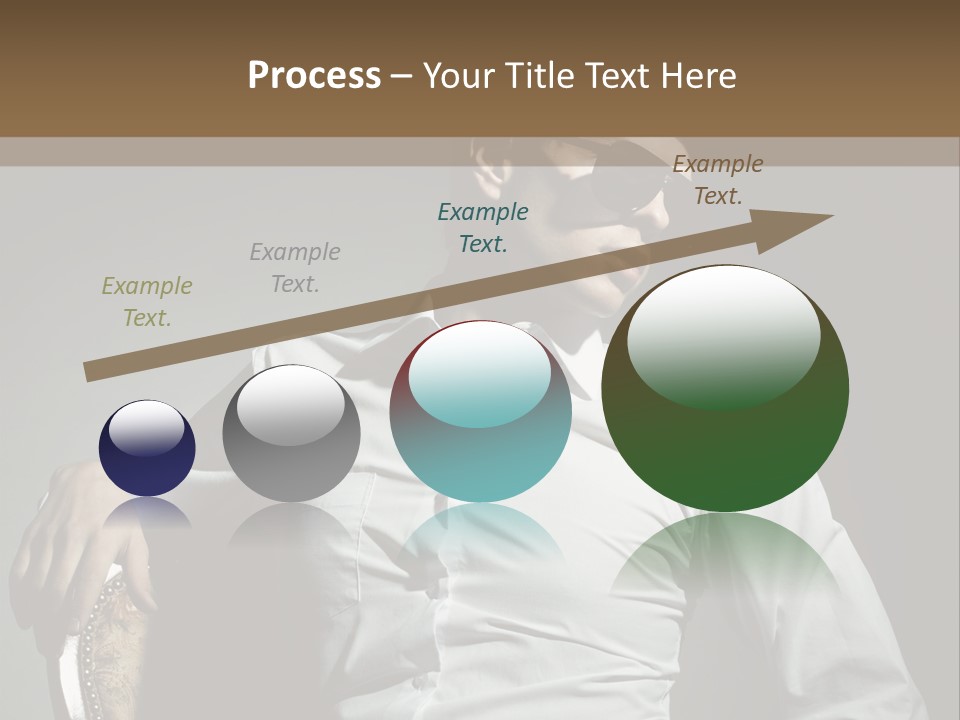 Glasses Dress Pose PowerPoint Template