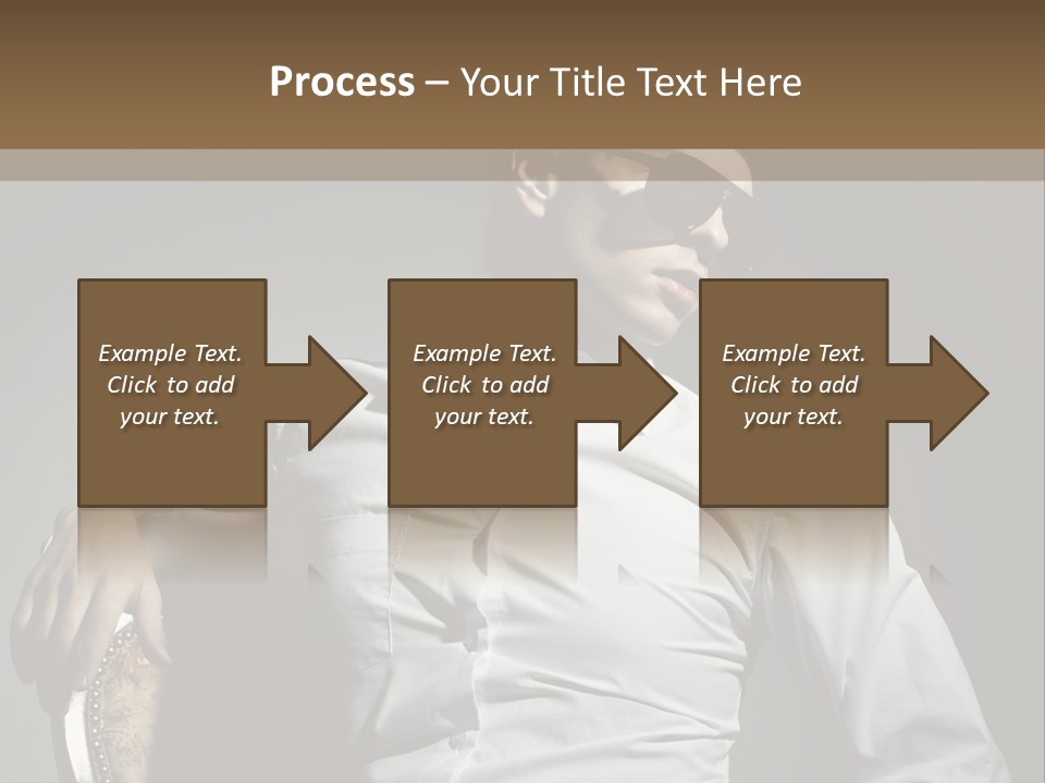 Glasses Dress Pose PowerPoint Template