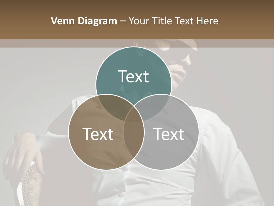 Glasses Dress Pose PowerPoint Template