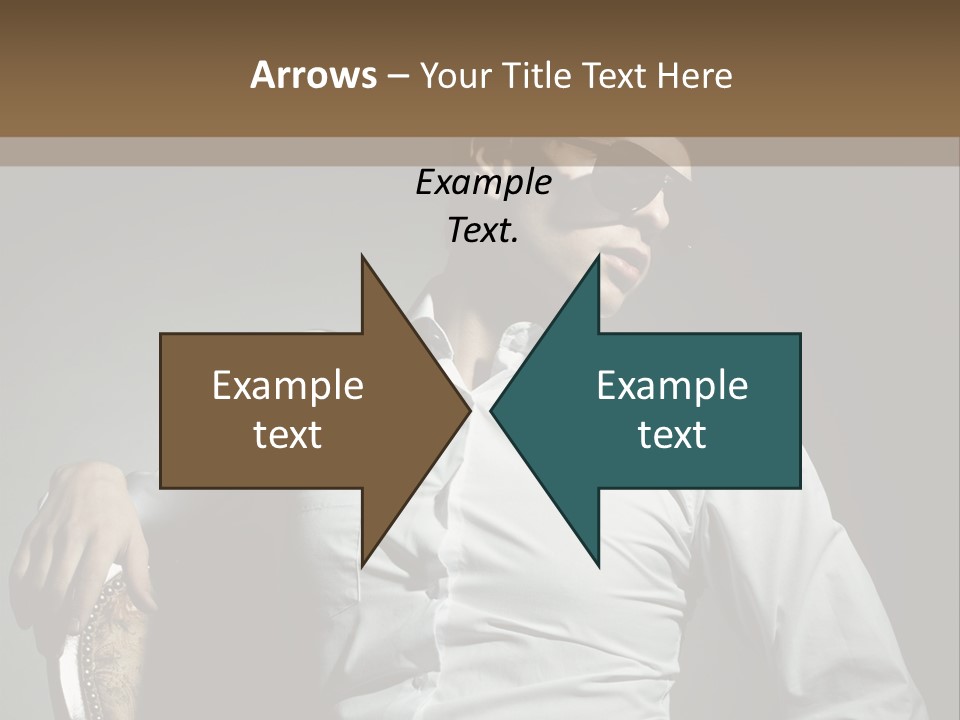 Glasses Dress Pose PowerPoint Template