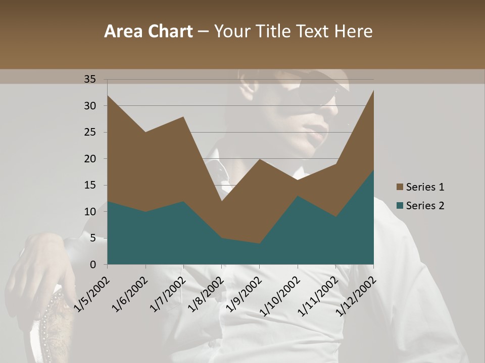 Glasses Dress Pose PowerPoint Template