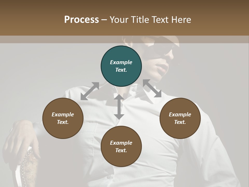 Glasses Dress Pose PowerPoint Template