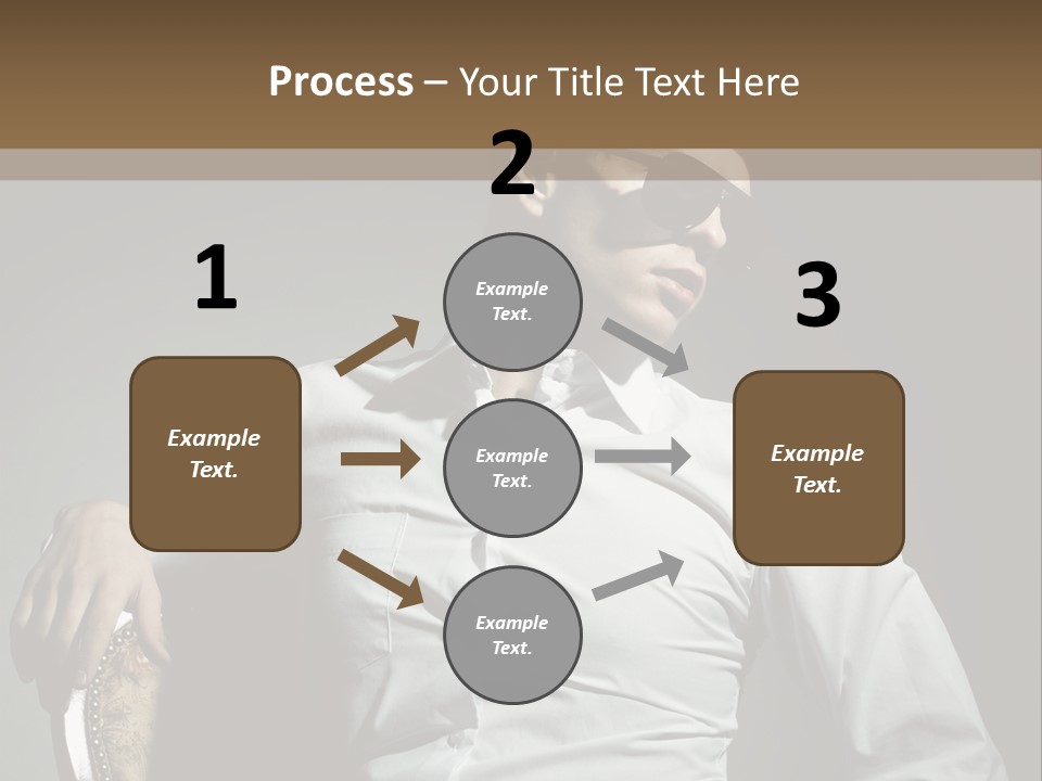 Glasses Dress Pose PowerPoint Template