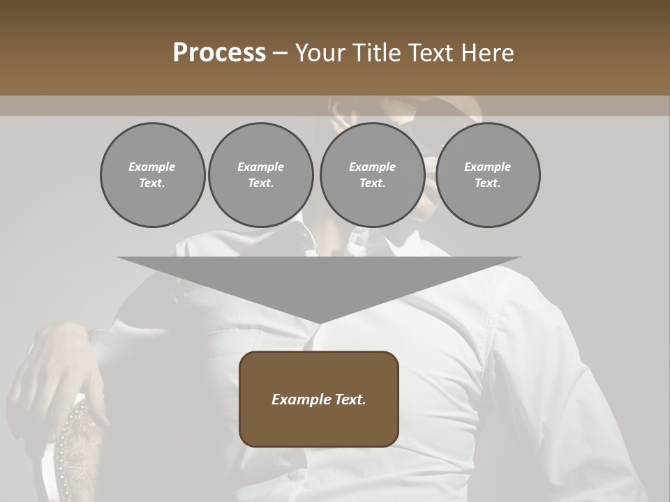 Glasses Dress Pose PowerPoint Template