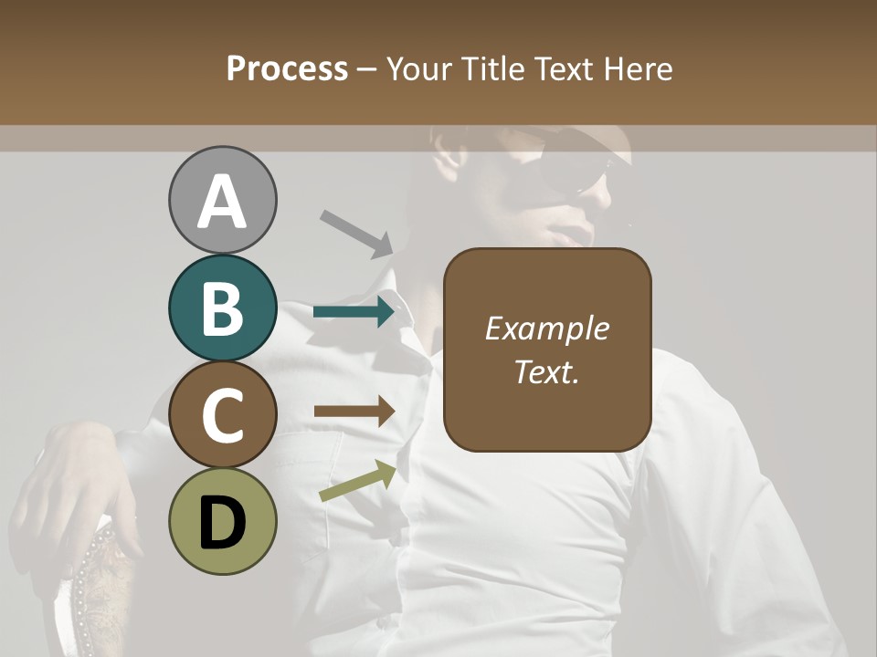 Glasses Dress Pose PowerPoint Template