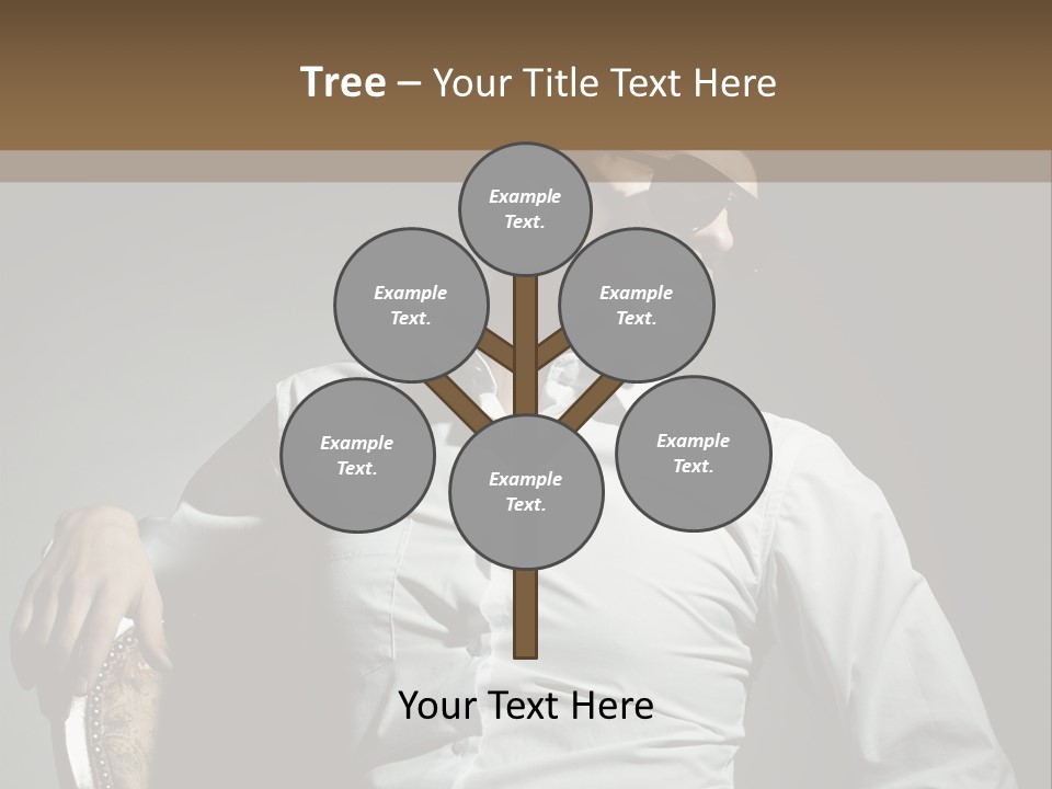 Glasses Dress Pose PowerPoint Template